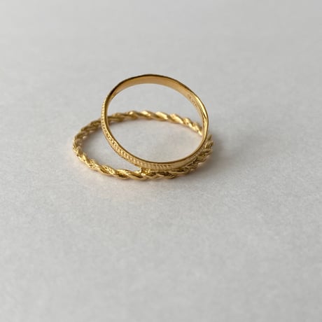 stitch double ring (gold)---333