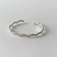 lace small wave bangle (silver)---191