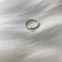 lace braid ring /pearl (silver)---301