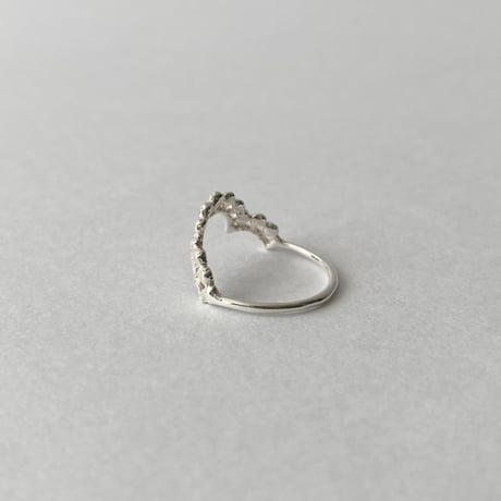 lace small dot ring(silver)---246