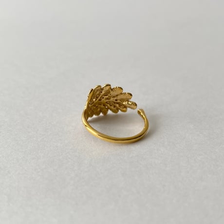 lace leaf ring (gold)---212
