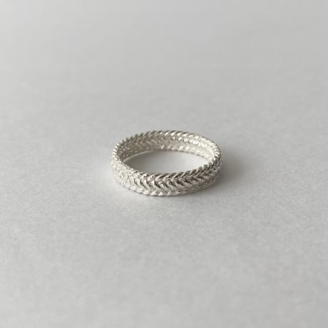 lace braid ring (silver)---300
