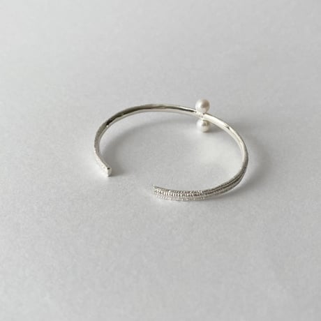 lace straight bangle (silver)---238