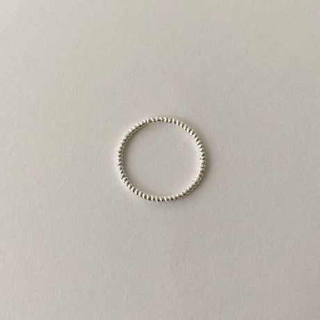 lace rope ring (dot) (silver)---240