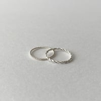 lace braid thin ring /set(silver)---302