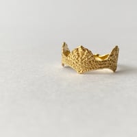 lace shell ring (gold)---203