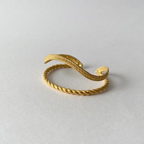 lace braid double bangle (gold)---320
