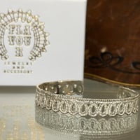 lace small loop bangle (silver)---185