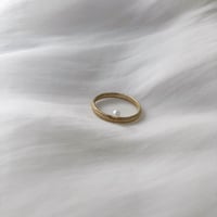 lace braid ring /pearl (gold)---301
