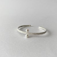 lace straight bangle (silver)---238