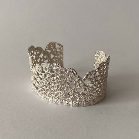 antique lace bangle (silver)---340