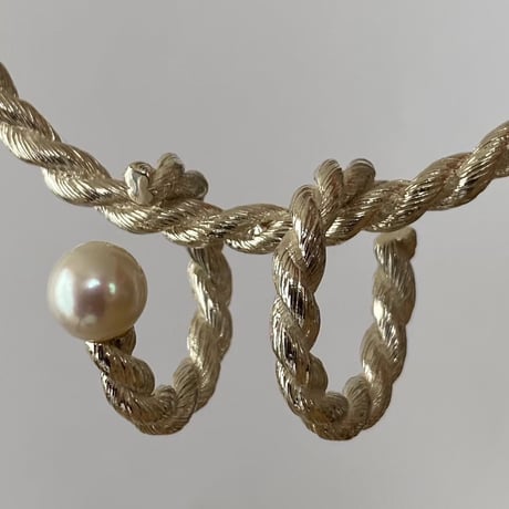 lace braid ring(silver)---244