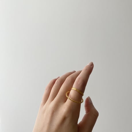 stitch double ring (gold)---333