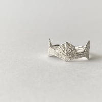 lace shell ring (silver)---203