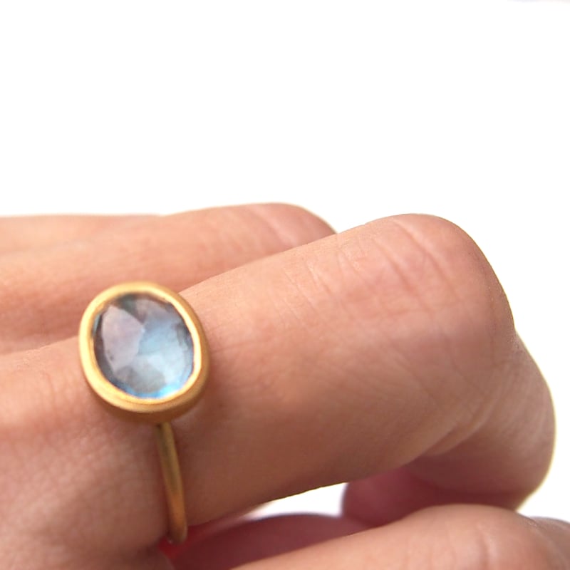 Blue topaz Ring 1点もの SV×K18GP | XSORI Blue topaz Ring 1点もの SV×K18GP | XSORI