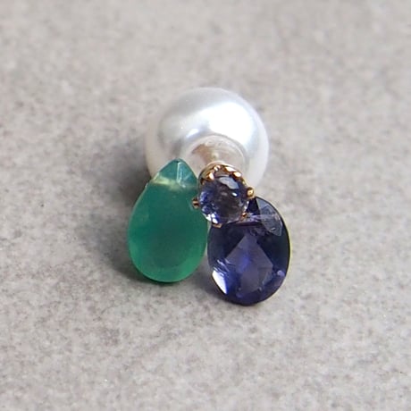 【さいちゃん】【0913-②】ピアス アイオライト＆プレシャスオパール アイオライトピアス | STORES