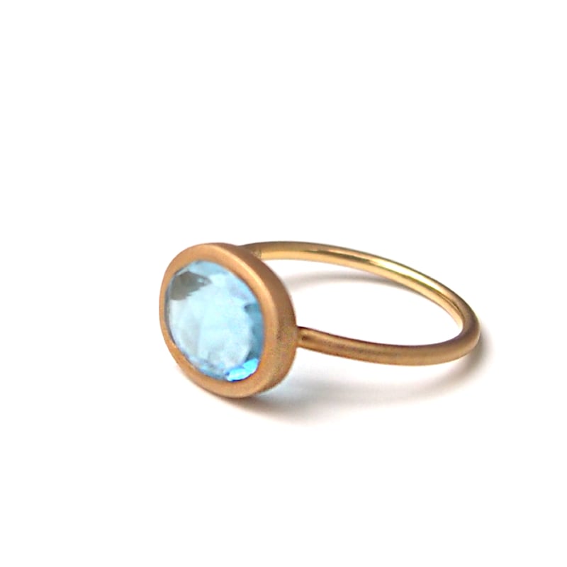 Blue topaz Ring 1点もの SV×K18GP | XSORI Blue topaz Ring 1点もの SV×K18GP | XSORI