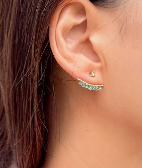 RILY Vintage collection ピアス(片耳用) Emerald Line Pーsingle 片耳売り | XSORI