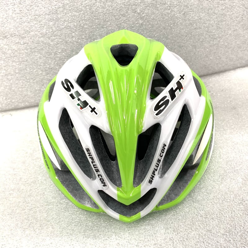 SH+ SHABLI ヘルメット ホワイト/グリーンライム 55-60cm | Lightcy...