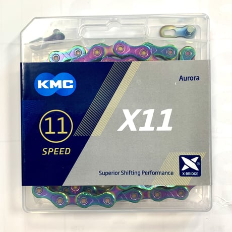 KMC X11 チェーン 118L AURORA オーロラブルー