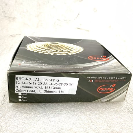 【アウトレット品】RECON ワンピースアロイカセットスプロケット シマノ11速ボディ用11速 12-34T （コーティング不良箇所有り）