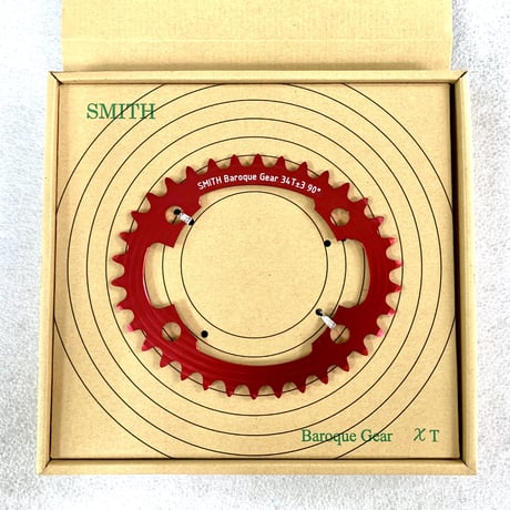 SMITH Baroque Gear バロックギア 34T±3 90° チェーンリング 赤
