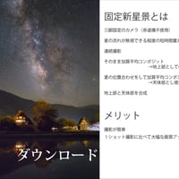 固定新星景の　撮影と画像処理　　ダウンロード版