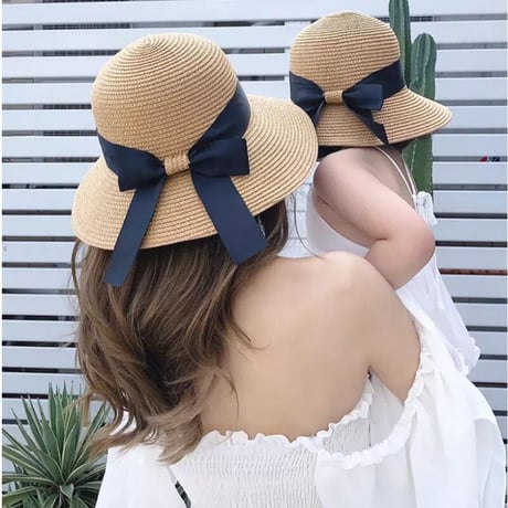 【予約アイテム】pair ribbon straw hat set