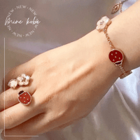 ladybug flower ring