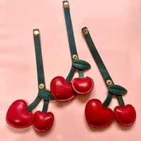 Cherry leather charm