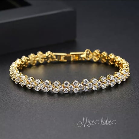 2type zirconia silver925 pave bracelet&bangle