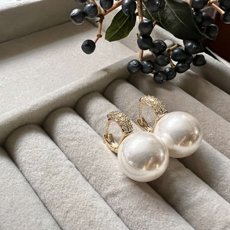 【14k】one pearl zirconia pierce