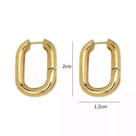 【silver925】square gold 925 pierce