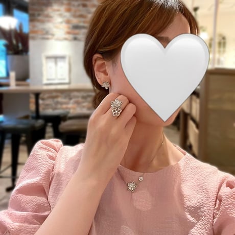 zirconia twin flower ring