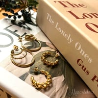 【stainless】2type gold foop pierce