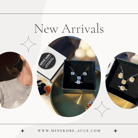 【3set】AAA zirconia diamond necklace & pierce & ring
