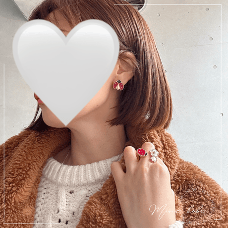 【silver925】ladybug earring