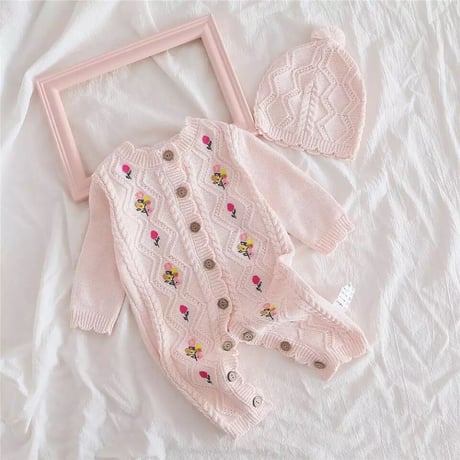 【 baby】knit rompers set