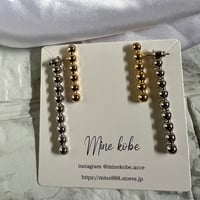 【14k gold plated】Gold and silver ball back catch pierce