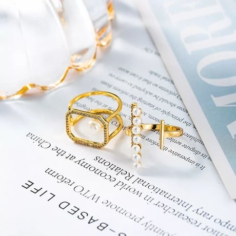 pearl bijou 2type ring