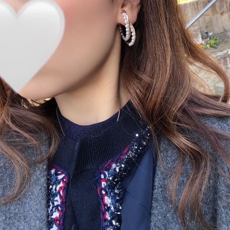 ear cuff screw pearl pierce