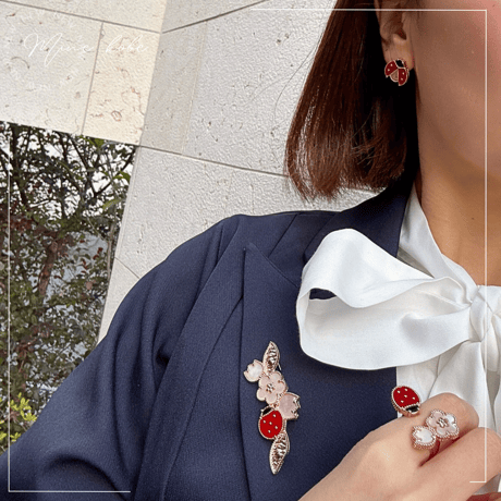 【silver925】ladybug earring