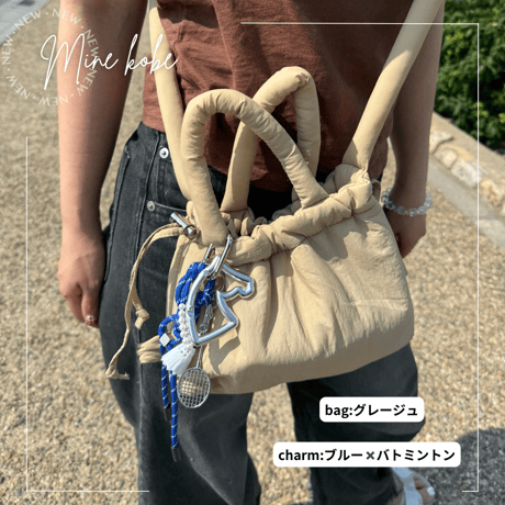 【MINEkobe original】original charm soft puff bag