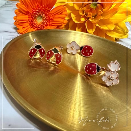【silver925】ladybug earring