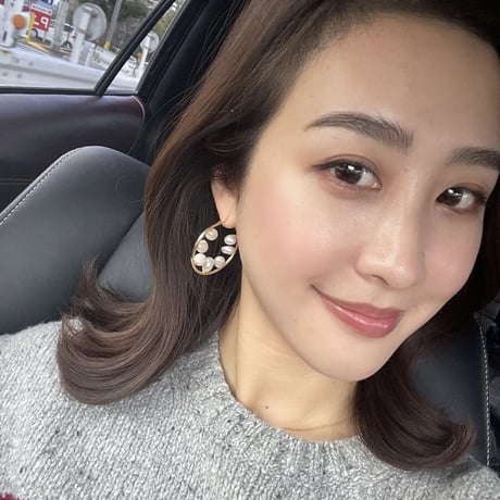 【stainless steel】baroque pearl hoop pierce