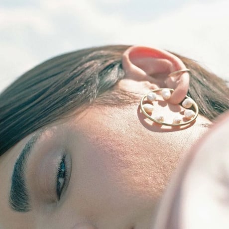 【stainless steel】baroque pearl hoop pierce