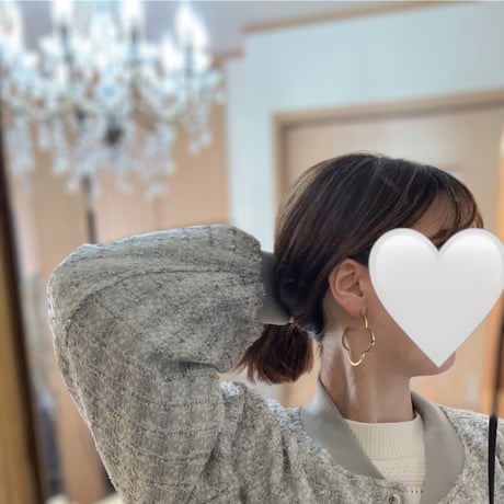 【stainless】Clover hoop pierce