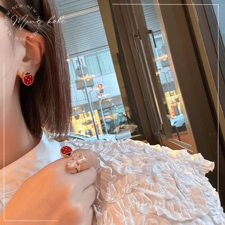 【silver925】ladybug earring
