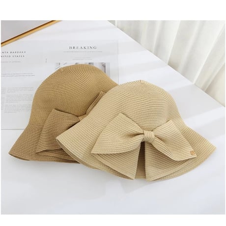 【即納可能】ribbon straw hat【送料無料】