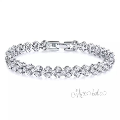 2type zirconia silver925 pave bracelet&bangle